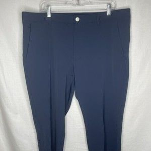 Bonobos Golf Pants Navy Blue Flat Front Performance 38x30 Slim Measures 38x27
